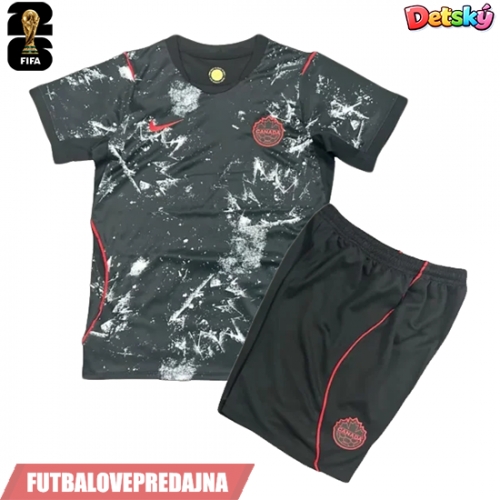 Lacne Dětský Futbalové dres Kanada MS 2026 Krátky Rukáv - Preč (+ trenírky)